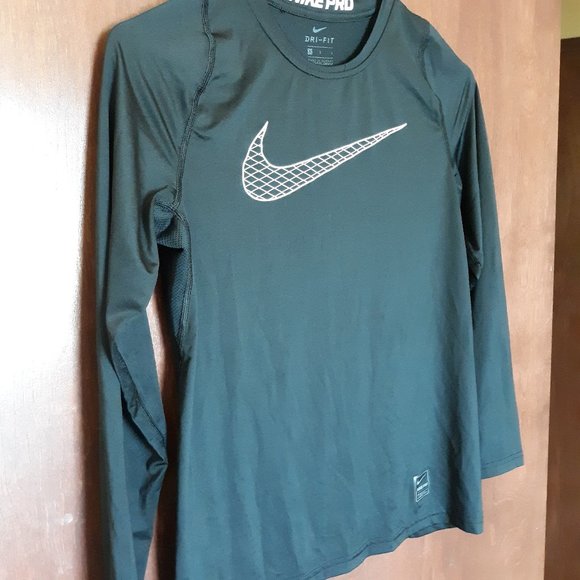 Boys Nike Pro Dri Fit Black Mesh Panel Tee - Picture 2 of 11